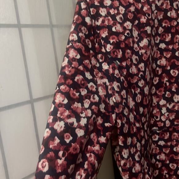 T BY‎ TALBOTS 1/4 ZIP FLORAL JACKET SIZE XL - Picture 3 of 8